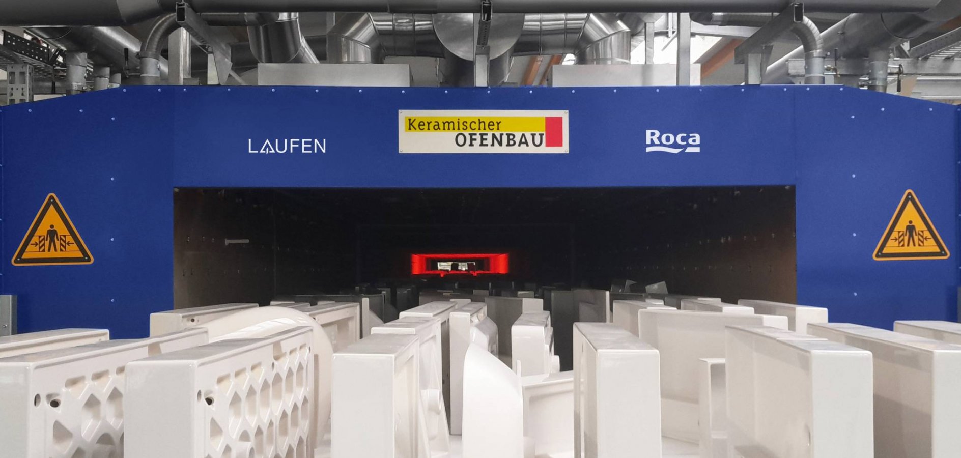LAUFEN, Roca Group, Keramischer Ofenbau, Gmunden, world’s first CO2-free electric kiln, industrial revolution in the sanitary industry, electricity, not gas, innovation, sustainable, sustainability, zero carbon, Press Release, info
